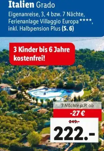 Lidl Italien Grado 3 Nächte p.P. ab Angebot