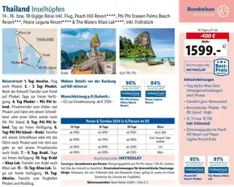 Lidl Thailand Inselhüpfen 14 Tage p.P Angebot