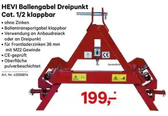 HEVI Ballengabel Dreipunkt Cat. 1/2 klappbar