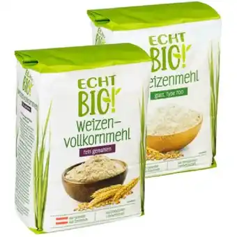 PENNY Echt Bio Weizen- od. Weizenvollkornmehl Penny 1 Kilogramm 1 Packung Angebot