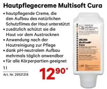 Lagerhaus Hautpflegecreme Multisoft Cura Angebot