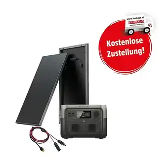 Bauhaus EcoFlow Balkonkraftwerk-Set River 2 Max 500W (Nennleistung: 600 W, L x B x H: 800 x 600 x 1 800 mm, MC4, Gesamtumfang: 3 -tlg Angebot