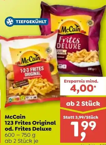ADEG McCain 123 Frites Original od. Frites Deluxe 600 - 750 g Angebot