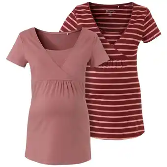 Ernsting's family 2 Damen Umstands-T-Shirts mit Stillfunktion Angebot