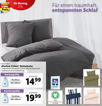 Lidl Washed Cotton- Bettwäsche 140x200 cm Angebot