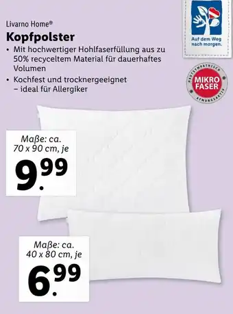 Lidl Kopfpolster 70x90 cm Angebot