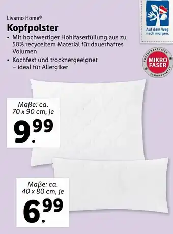 Lidl Kopfpolster 40x80 cm Angebot