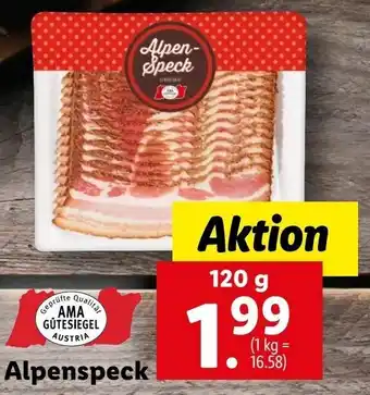 Lidl Alpenspeck 120g Angebot