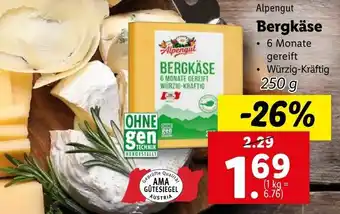 Lidl Bergkäse 250g Angebot