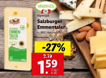 Lidl Salzburger Emmentaler 250g Angebot