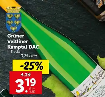Lidl Grüner Veltliner Kamptal DAC 0,75 Liter Angebot