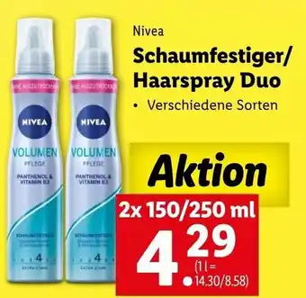 Lidl Schaumfestiger Haarspray Duo Angebot