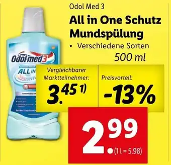 Lidl All In One Schutz Mundspülung 500 ml Angebot