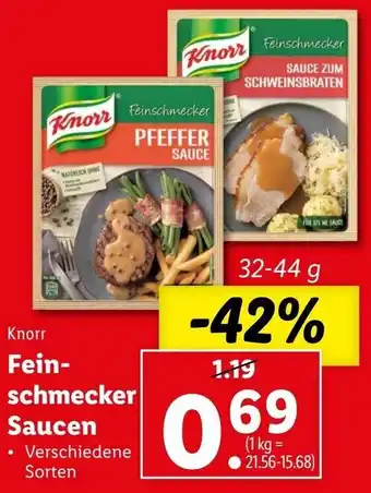 Lidl Fein-Schmecker Saucen 32-44g Angebot