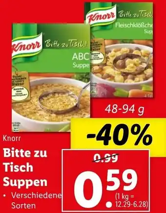 Lidl Bitte Zu Tisch Suppen 48-94g Angebot