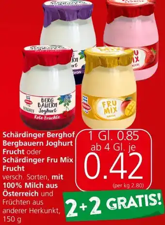 Spar Berghof Joghurt Angebot