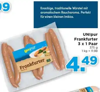 Unimarkt Unipur Frankfurter 3x1 375 g Angebot
