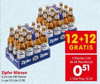 Interspar Zipfer Märzen 0,33 Liter Angebot