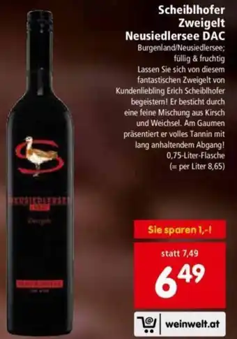 Interspar Scheiblhofer Zweigelt Neusiedlersee Dac Angebot