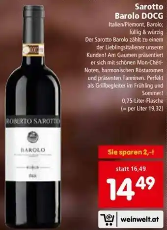 Interspar Sarotto Barolo DOCG Angebot