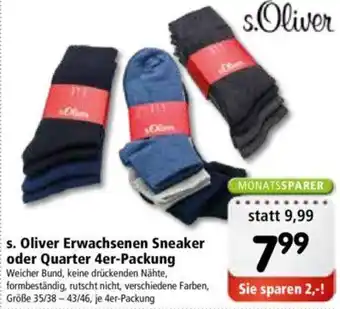 Interspar Oliver Erwachsenen Sneaker Oder Quarter 4er Packung Angebot
