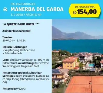 Hofer Reisen LA QUIETE PARK HOTEL Angebot
