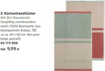 Tchibo Eduscho 2 Küchenhandtücher Angebot