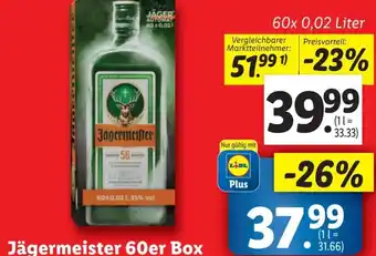 Lidl Jägermeister 60er Box Angebot