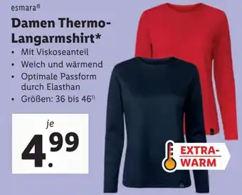 Lidl Damen Thermo- Langarmshirt Angebot