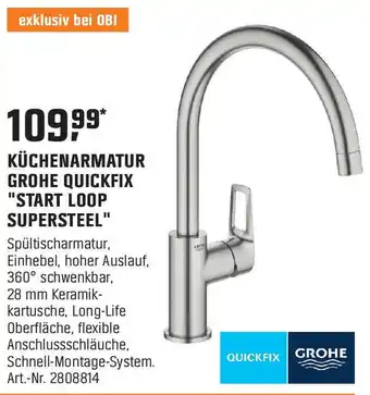 OBI KÜCHENARMATUR GROHE QUICKFIX , START LOOP SUPERSTEEL Angebot