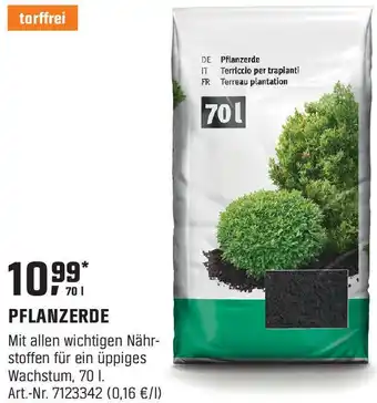 OBI PFLANZERDE 70L Angebot