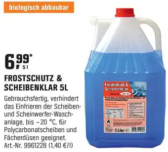 OBI FROSTSCHUTZ & SCHEIBENKLAR 5L Angebot