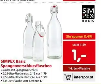 Interspar Simplex Basic Spangenverschlussflaschen Angebot