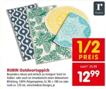 Interspar Rubin Outdoorteppich Gr. 90x180 cm oder rund ca. 120 cm Angebot