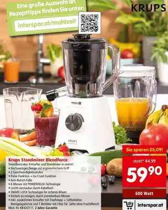 Interspar Krups Standmixer Blendforce Angebot