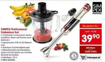 Interspar Simplex Professional Stabmixer-Set Angebot