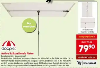 Interspar Doppler Active Balkonblende Natur Angebot