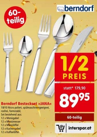 Interspar Berndorf Besteckset Angebot