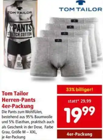 Interspar Tom Tailor Herren-Pants 4er-Packung Angebot