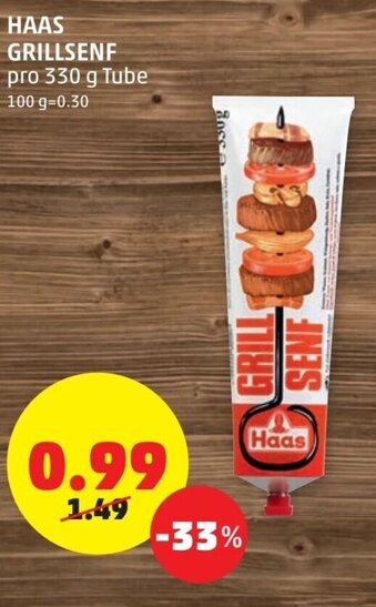 PENNY Haas Grillsenf 330 g Angebot