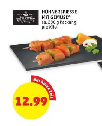 PENNY Hühnerspiesse Mit Gemüse 200g Angebot