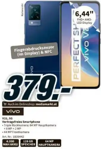 Media Markt V21, 5G Vertragsfreies Smartphone Angebot