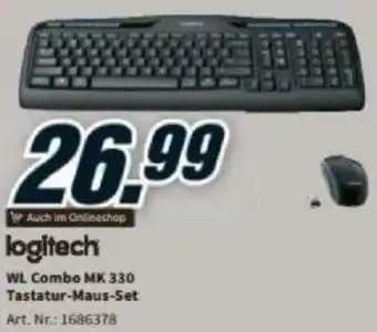 Media Markt Logitech WL Combo MK 330 Tastatur-Maus-Set Angebot