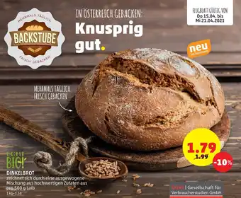 PENNY Dinkelbrot 500 g Angebot