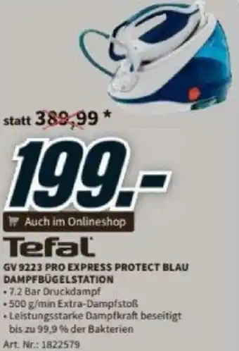 Tefal GV 9223 Pro Express Protect Blau DAMPFBüGELSTATION