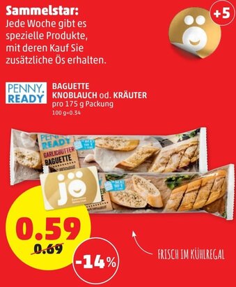 PENNY Baguette Knoblauch od.Krauter 175 g Angebot