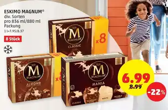 PENNY Eskimo Magnum 836/880 ml 8 Stück Angebot