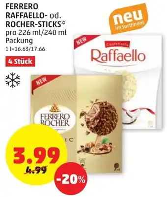 PENNY Ferrero Raffaello-od.Rocher-Sticks 226/240 ml Angebot