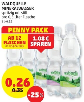PENNY Waldquelle Mineralwasser 0.5 Liter Angebot