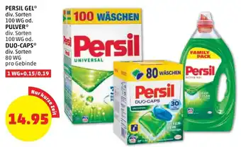 PENNY Persil Gel 100 wg, Pulver 100 wg,Duo- Caps 80 wg Angebot